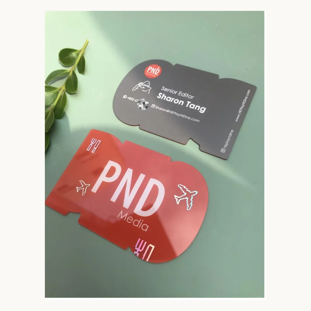 Photograph of Die-Cut PND Media Contact Cards
