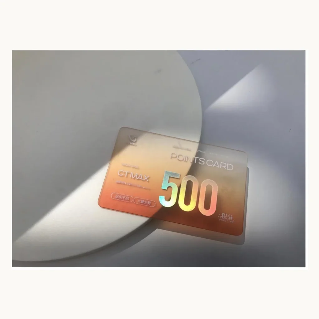 Photograph of CTMAX 500 Points Reward Card