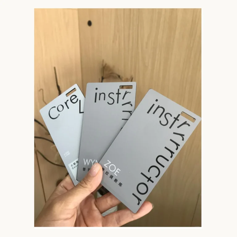 Photograph of Gray Pilates Instructor Badge Set