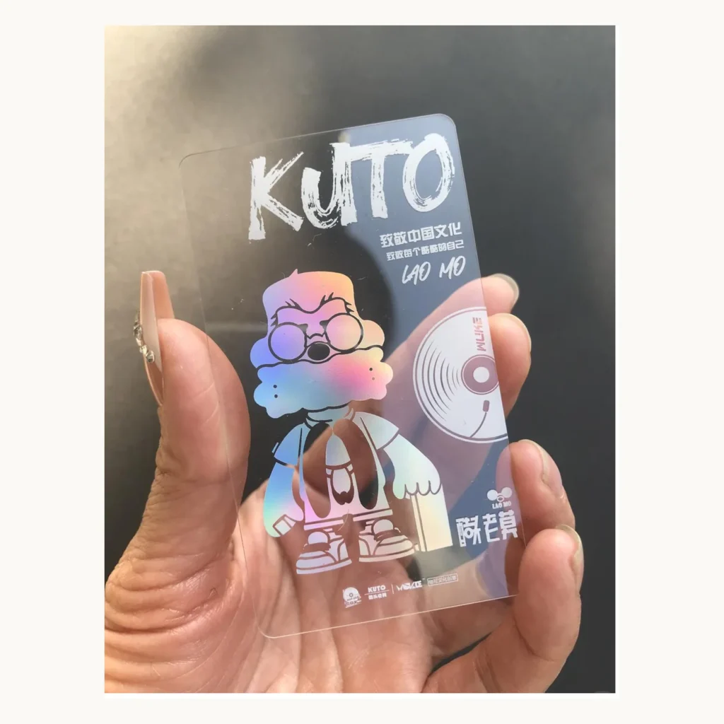 Photograph of Transparent KJTO Illustrated Contact Card