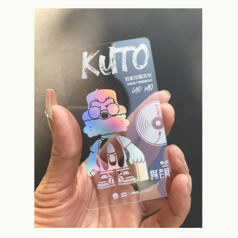 Photograph of Transparent KJTO Illustrated Contact Card