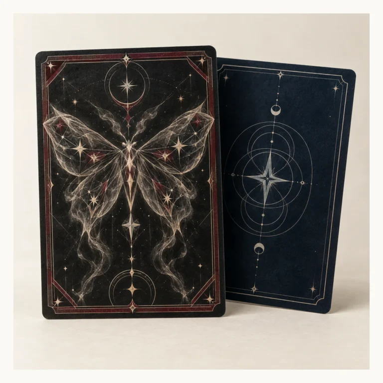 Digital concept rendering of Celestial Moth Collector Card Design Concept