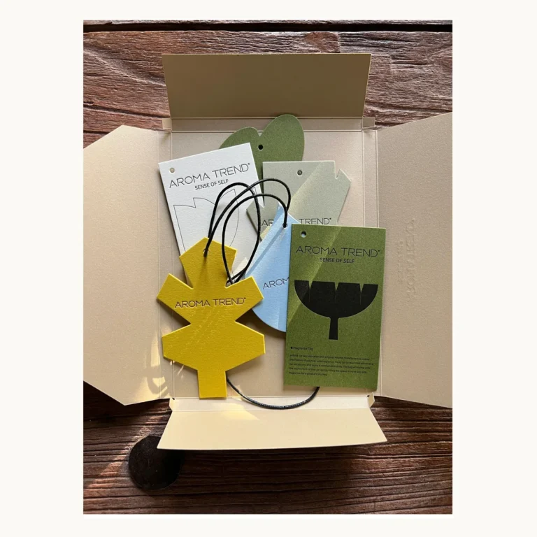 Photograph of Six-Color Letterpress Aroma Diffuser Card Set