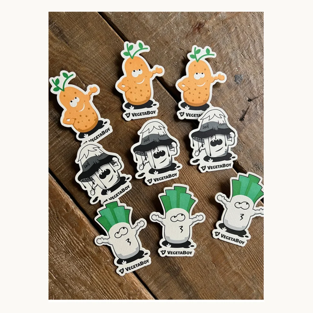 Photograph of Vegetable Character Oversized Paper Badges
