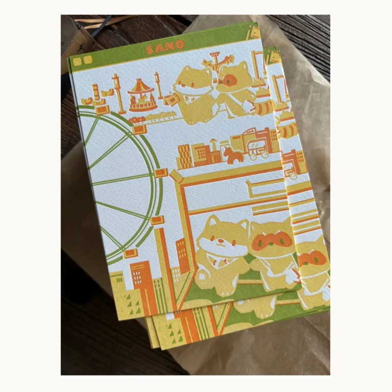 Photograph of Three-Color Anniversary Illustration Postcards