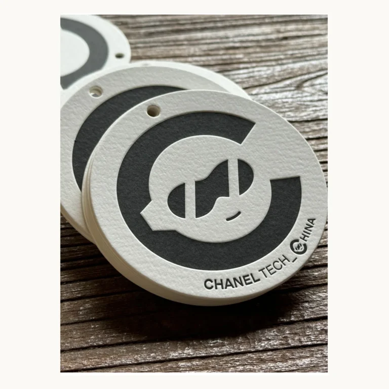 Photograph of Monochrome Die-Cut Letterpress Paper Goods