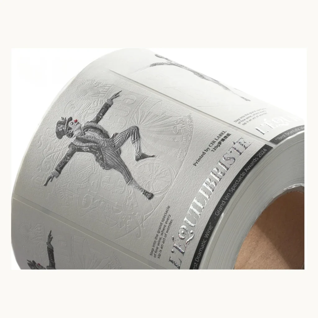 Photograph of Horse Illustration Wine Labels with Blind Relief