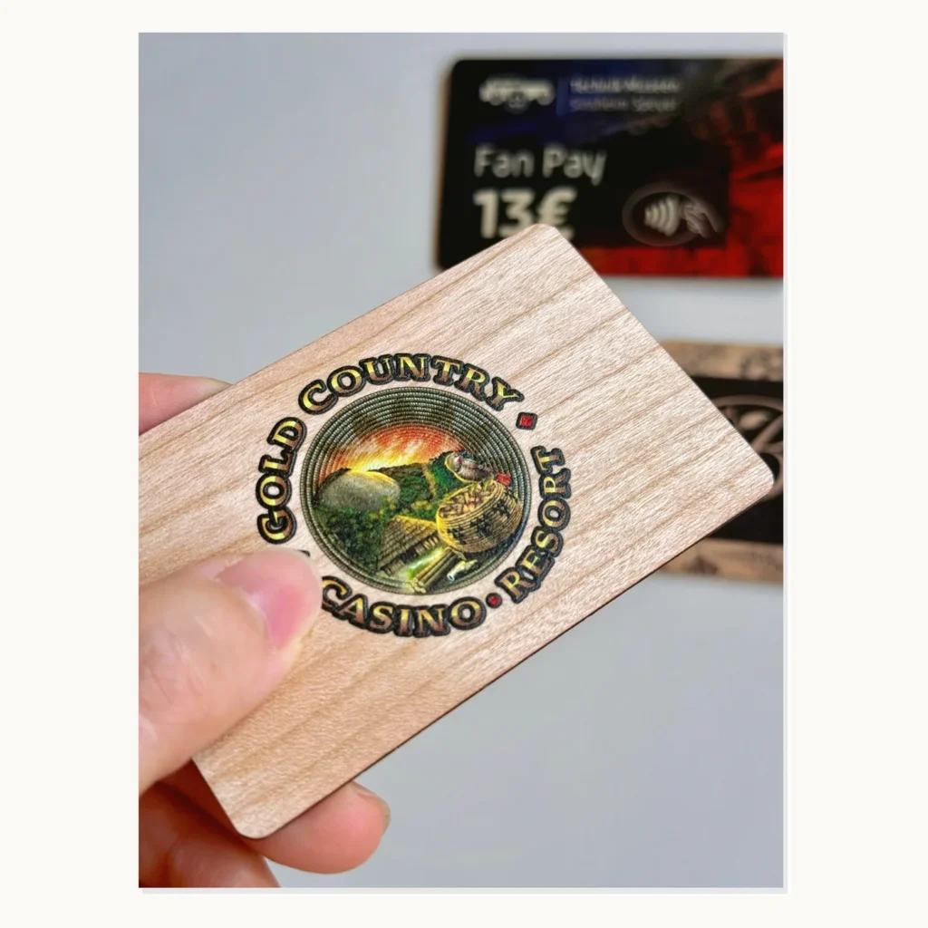 Photograph of Gold Country Casino Printed Wood Card
