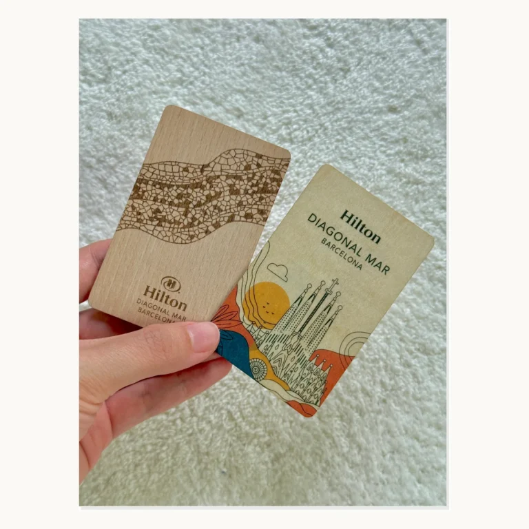 Photograph of Hilton Diagonal Mar Illustrated Wood Card