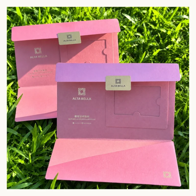 Photograph of Pink and Violet Alta Bella Card Folders
