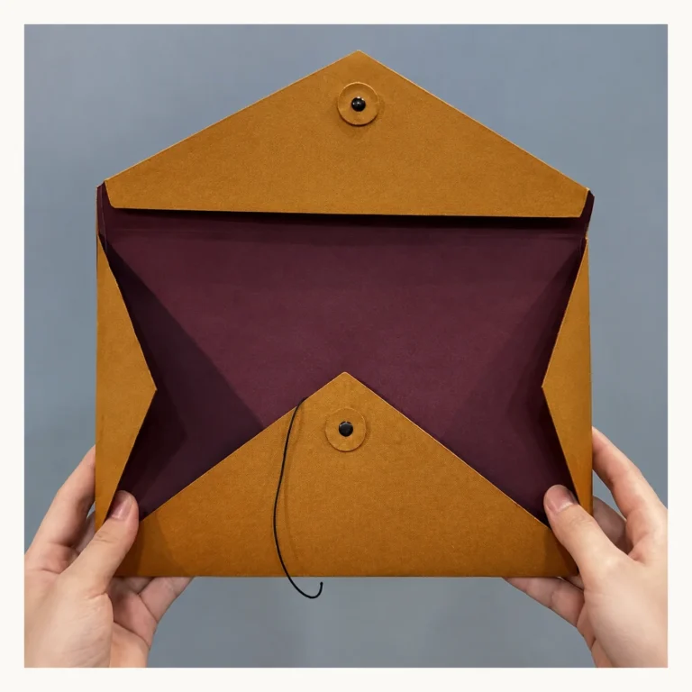 Photograph of Amber String-Tie Card Envelope