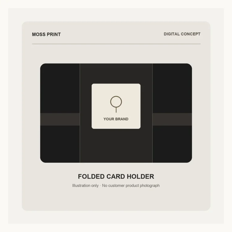 Digital concept rendering of Black Folded Card Holder Design Concept