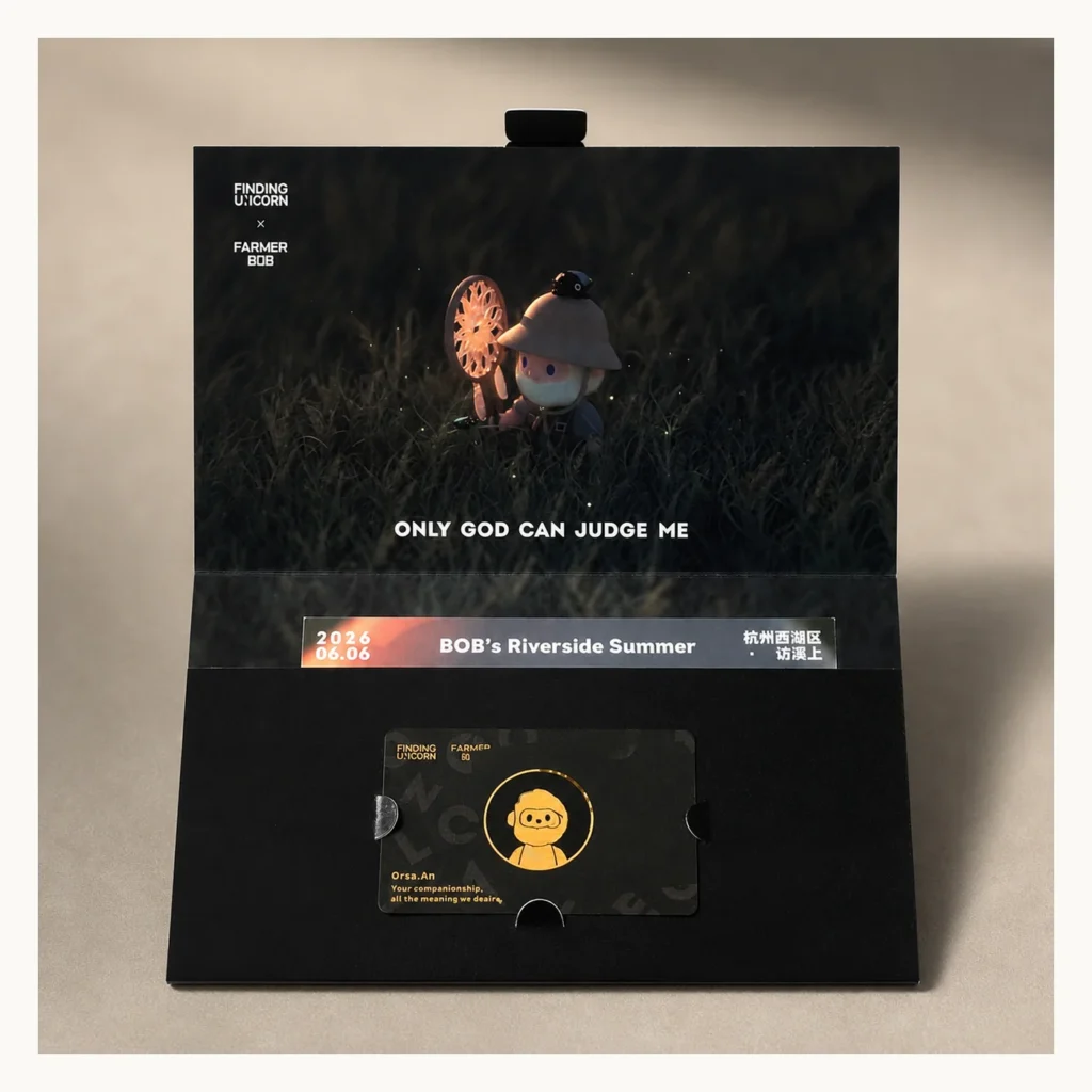 Photograph of Black Illustrated Event Card Folder