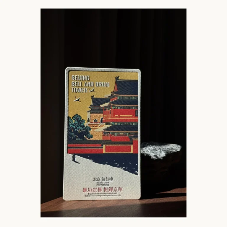 Photograph of Beijing Bell and Drum Towers Illustrated Card