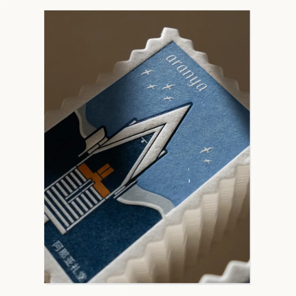 Photograph of Auditorium Architecture Fridge Magnets in Blue
