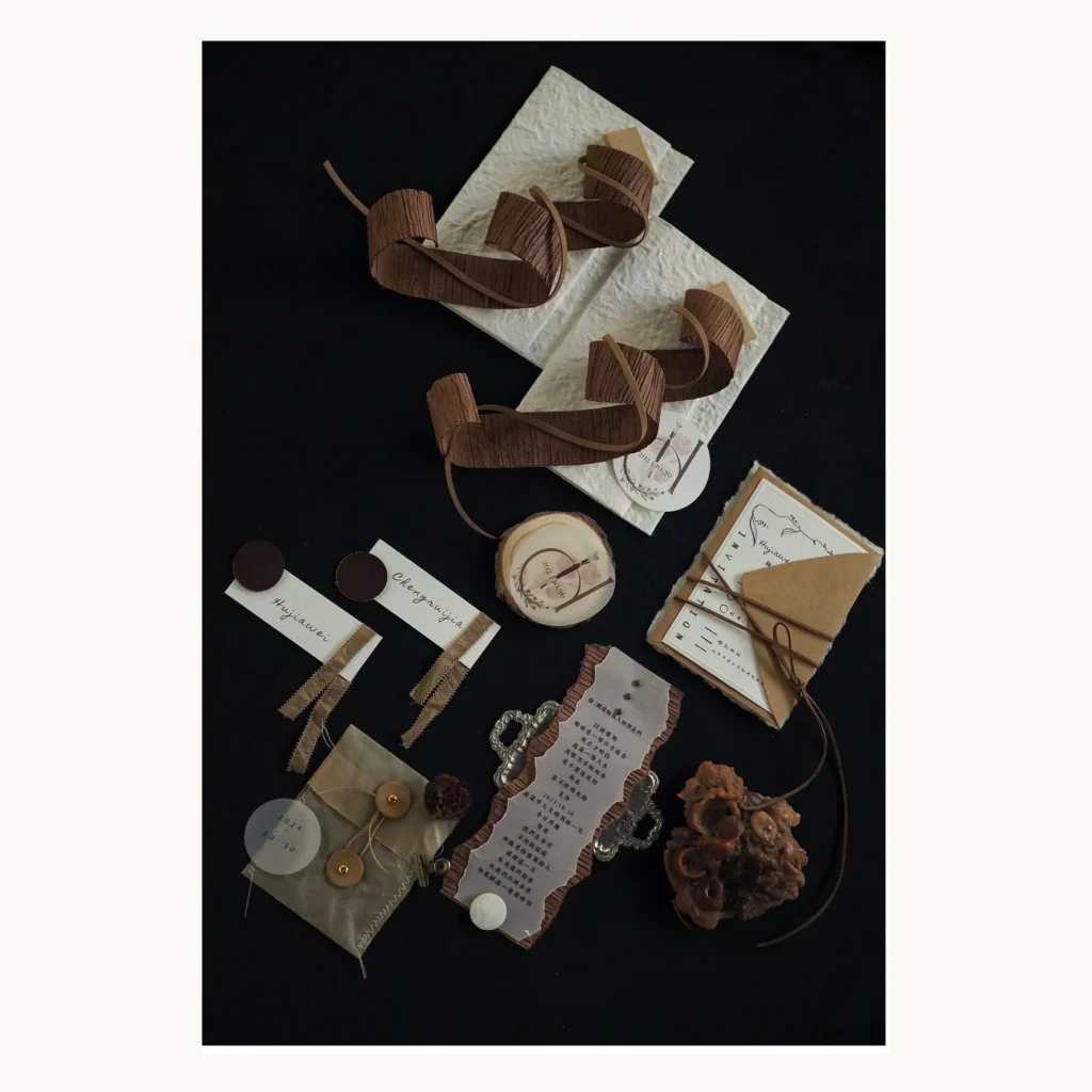Photograph of Mocha Theater Wedding Paper Suite