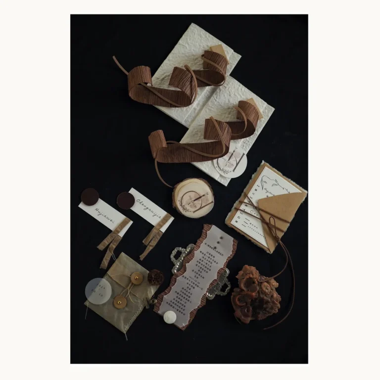 Photograph of Mocha Theater Wedding Paper Suite