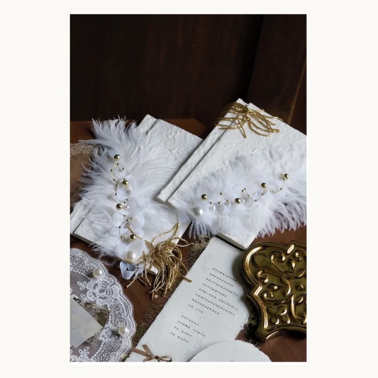Photograph of Ivory and Gold Wedding Stationery