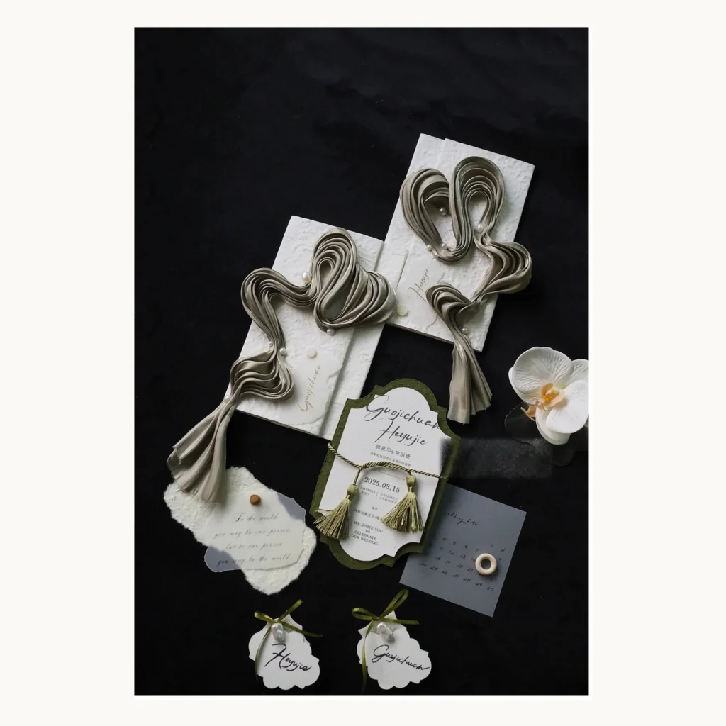 Photograph of Olive Drapery Wedding Vow Books