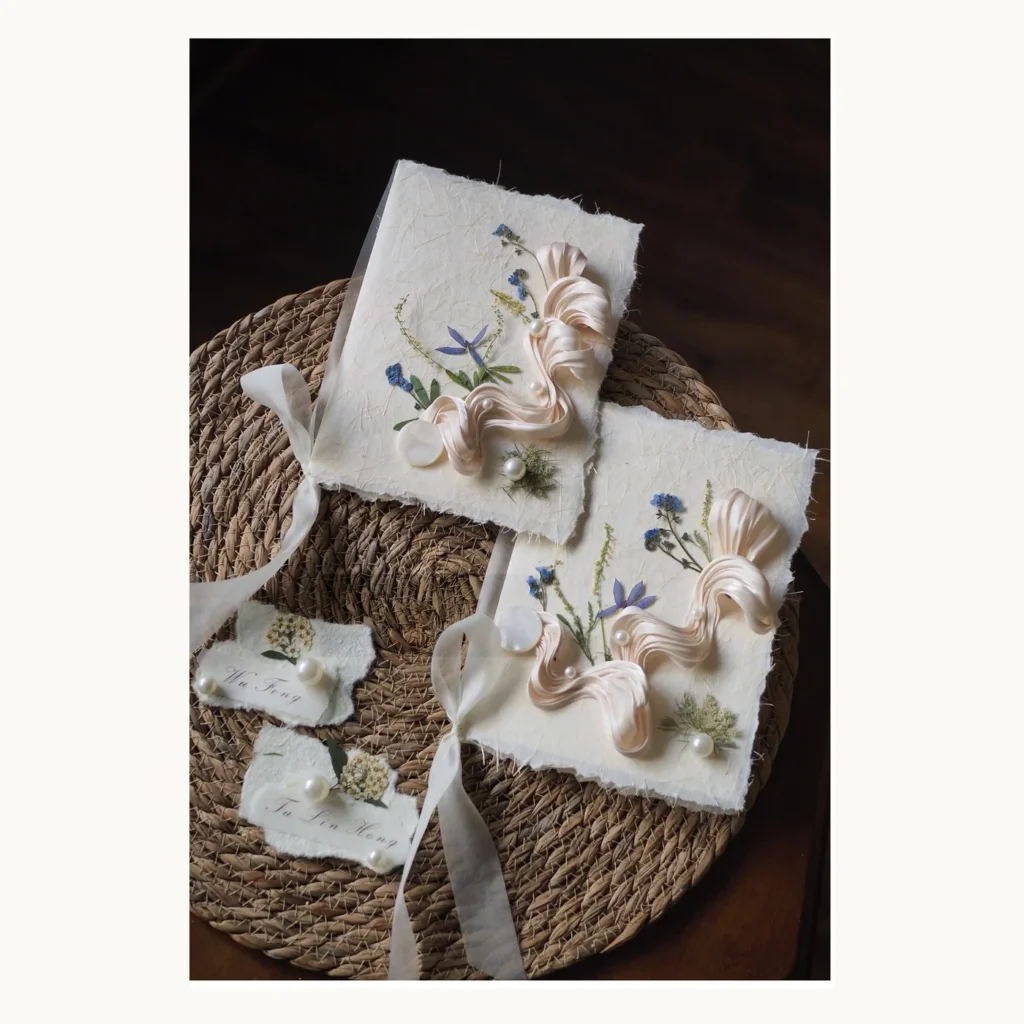 Photograph of Botanical Embellished Wedding Vow Books