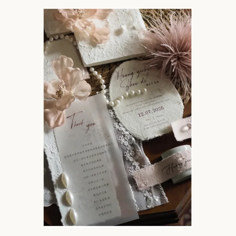 Photograph of Champagne Fabric Wedding Vow Books