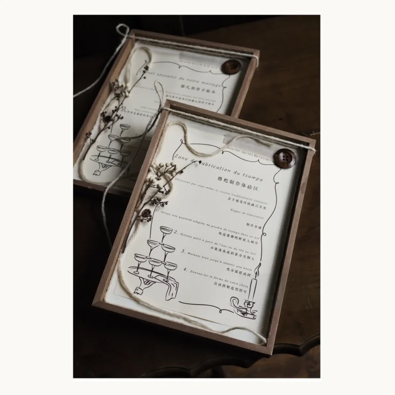 Photograph of Handmade Wedding Activity Display Cards