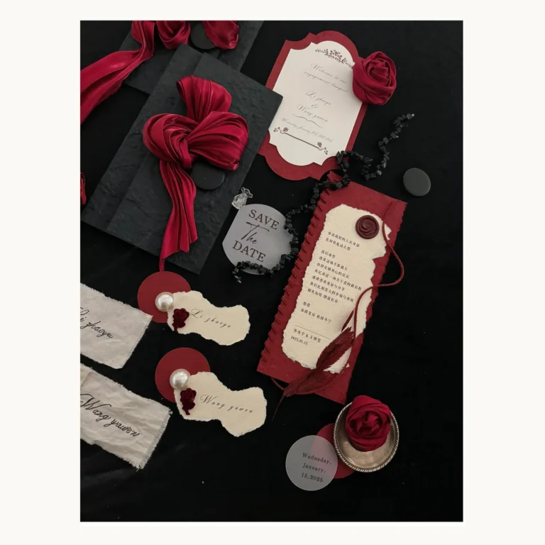 Photograph of Red Rose Wedding Vow Book Set