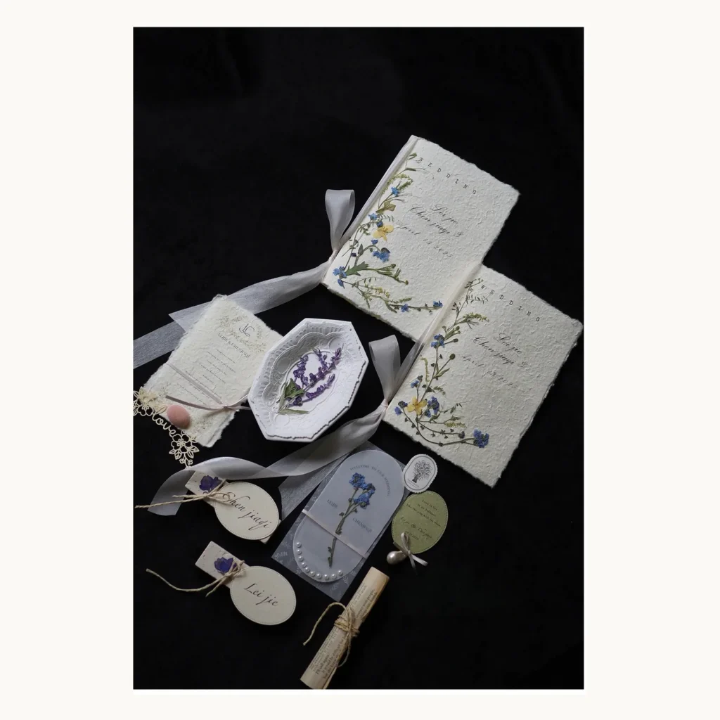 Photograph of French Floral Wedding Vow Books