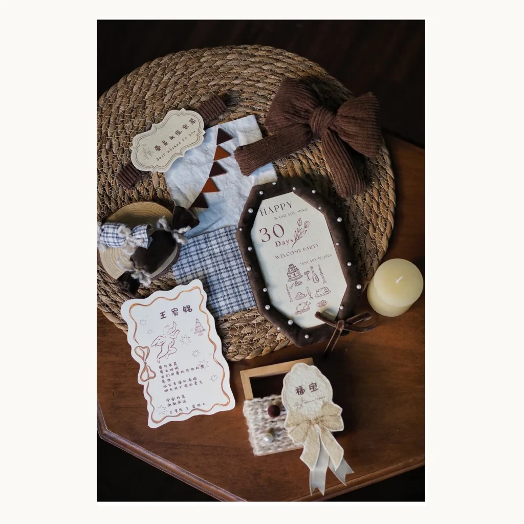 Photograph of First Month Celebration Paper Suite