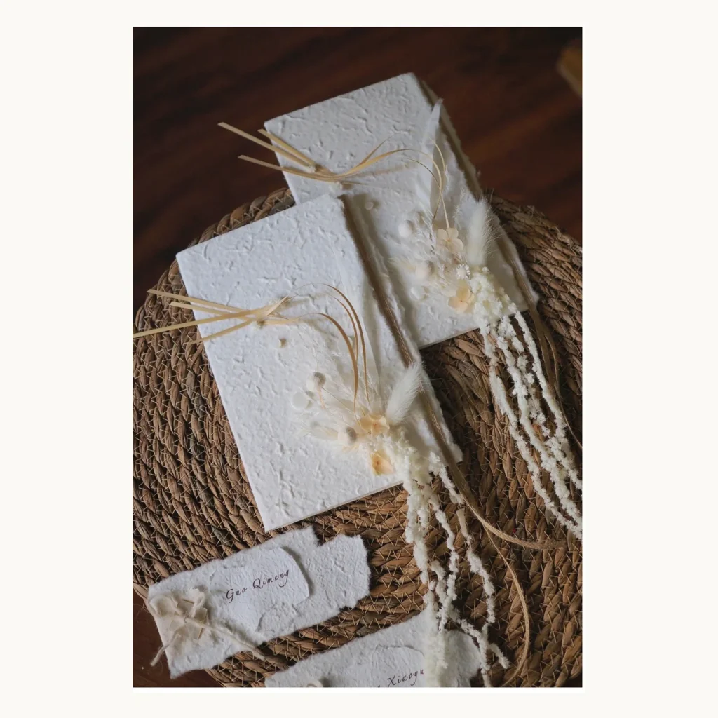 Photograph of Reed and Bamboo Wedding Vow Books