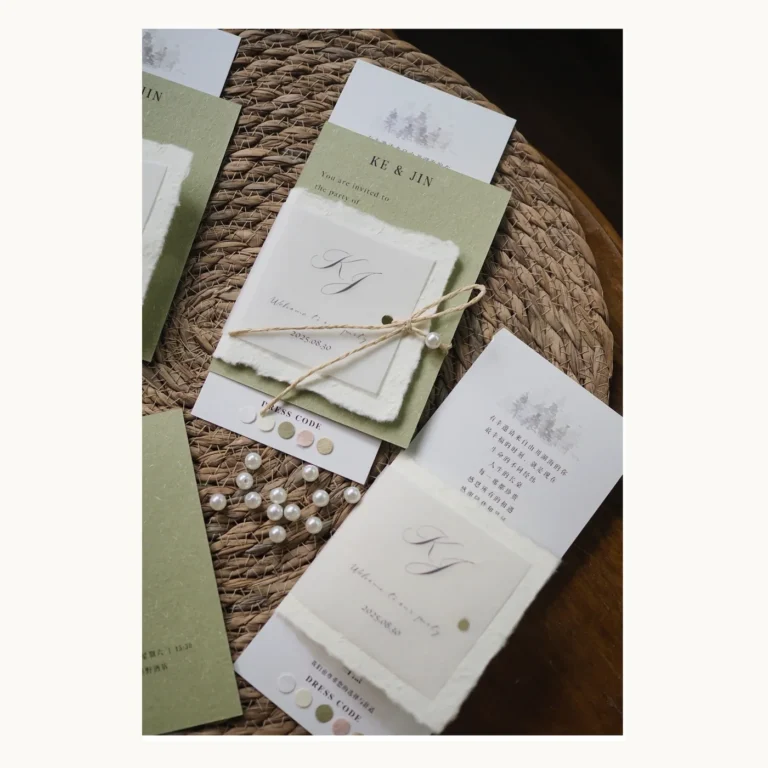 Photograph of Sage Botanical Wedding Invitations