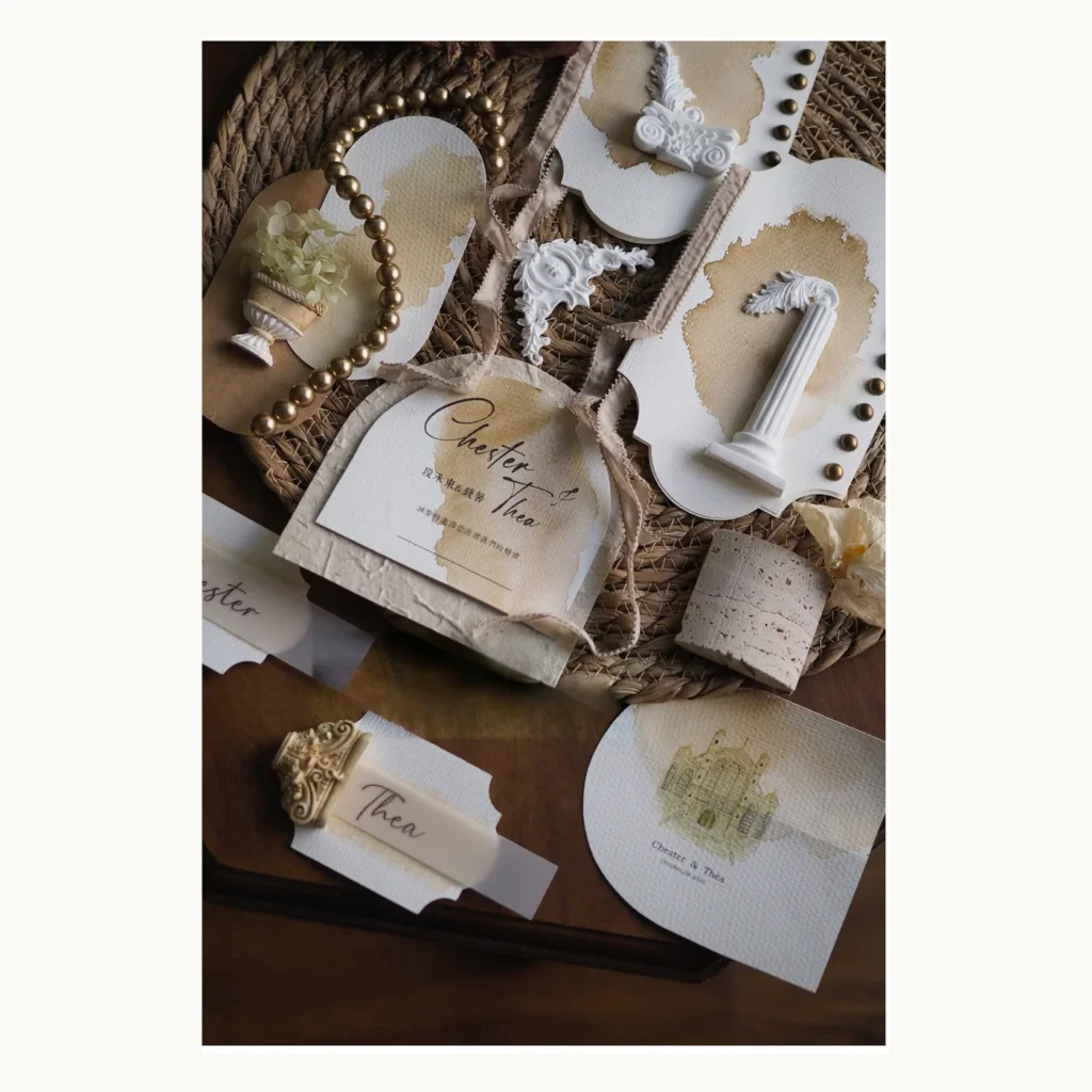 Photograph of Caramel Wedding Stationery Suite