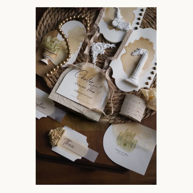 Photograph of Caramel Wedding Stationery Suite