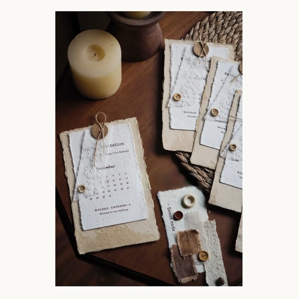 Photograph of Natural Texture Wedding Invitations