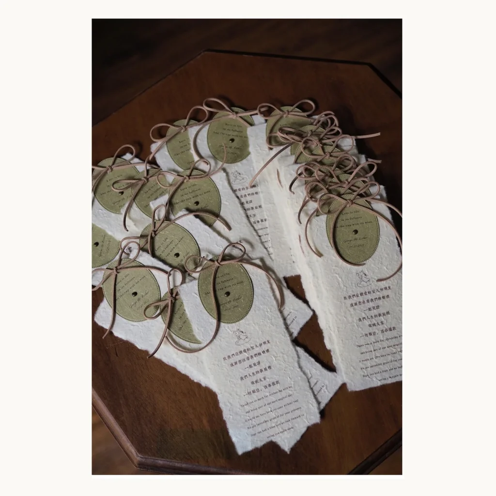 Photograph of Olive Garden Wedding Place Cards