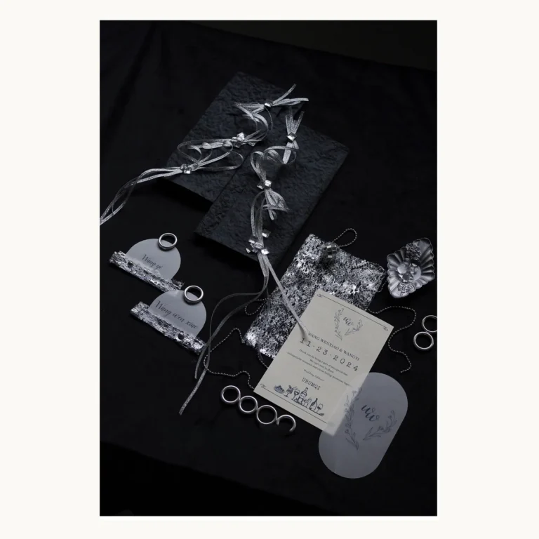 Photograph of Silver Star Wedding Vow Book Set