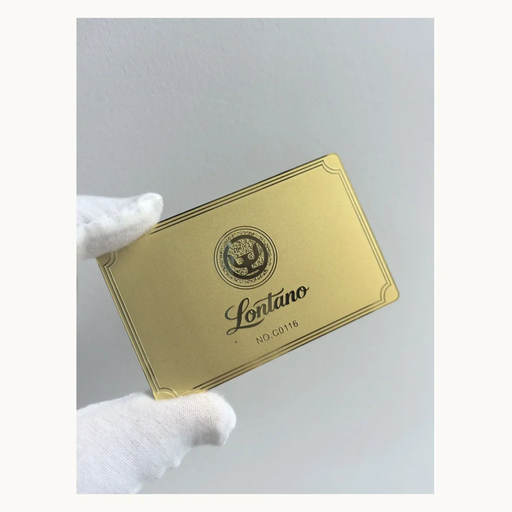Photograph of Gold Lontano Framed Membership Card