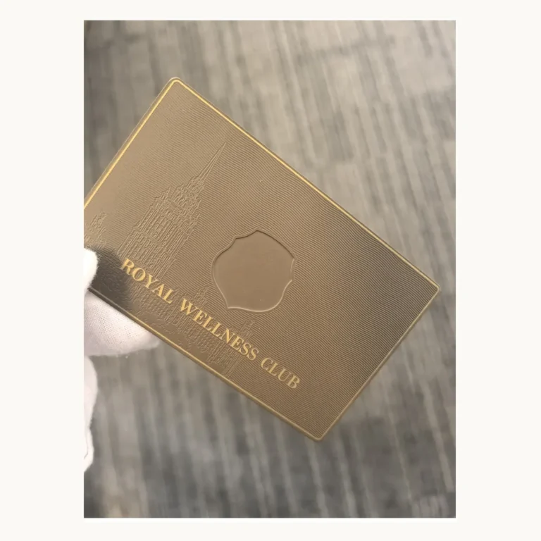 Photograph of Royal Wellness Club Gold Metal Card