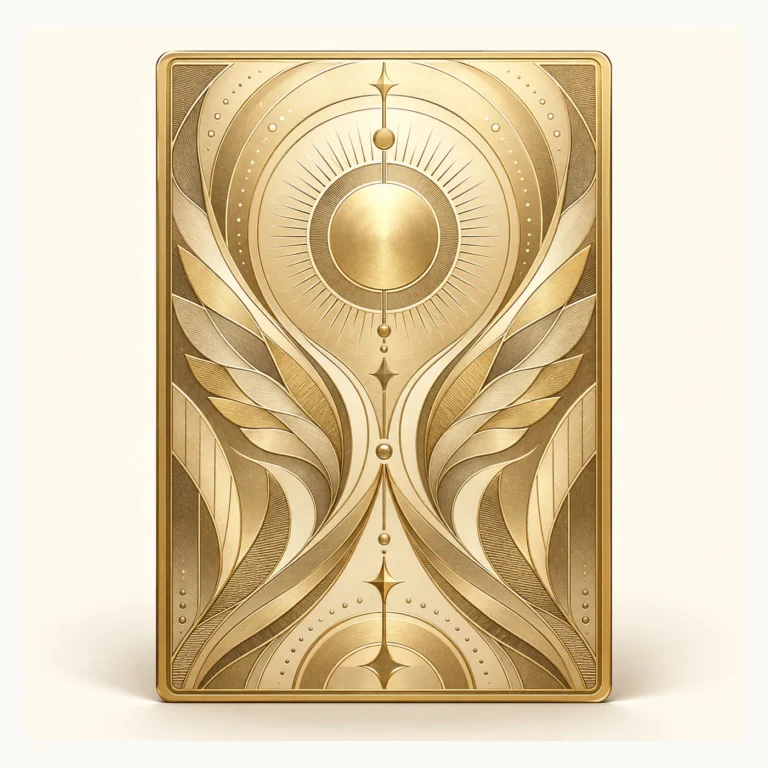 Digital concept rendering of Gold Solar Halo Collector Metal Card Concept