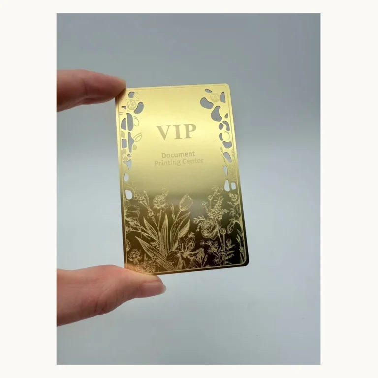 Photograph of Gold Floral VIP Metal Card