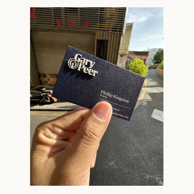 Photograph of Gary Peer Dark Textured Business Card
