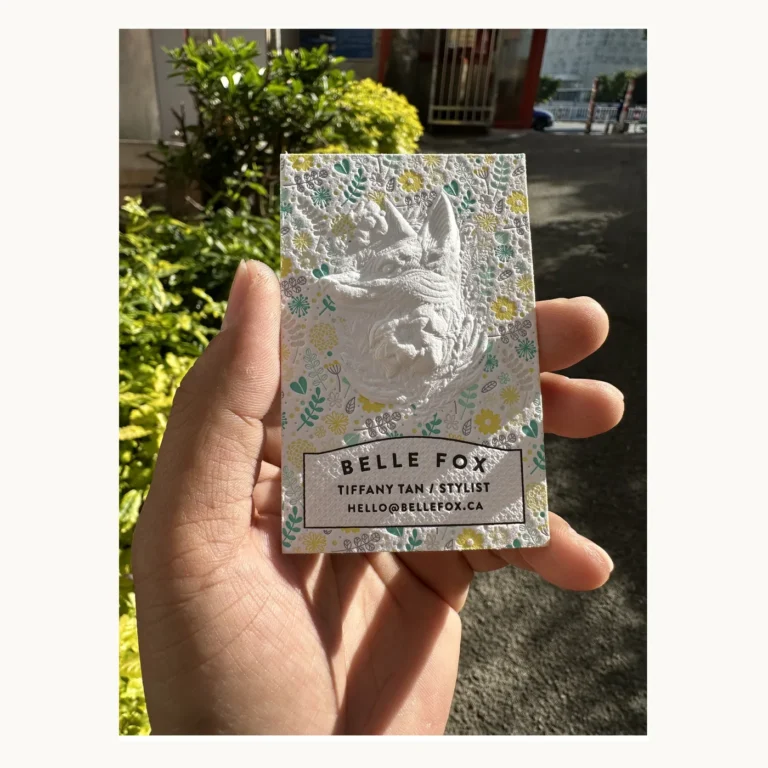 Photograph of Belle Fox Floral Relief Business Card