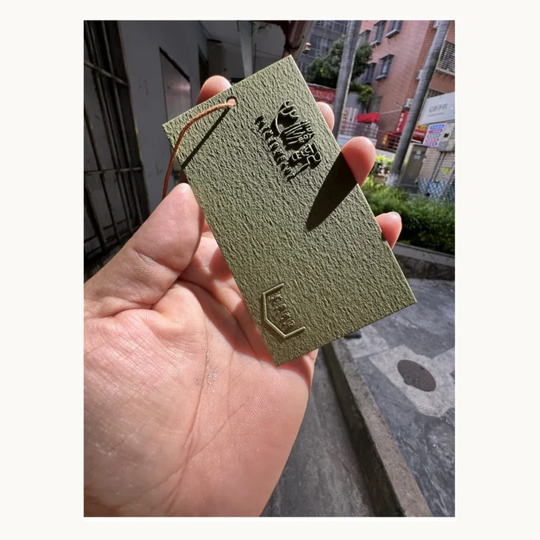 Photograph of Olive-Green Textured Apparel Hang Tag