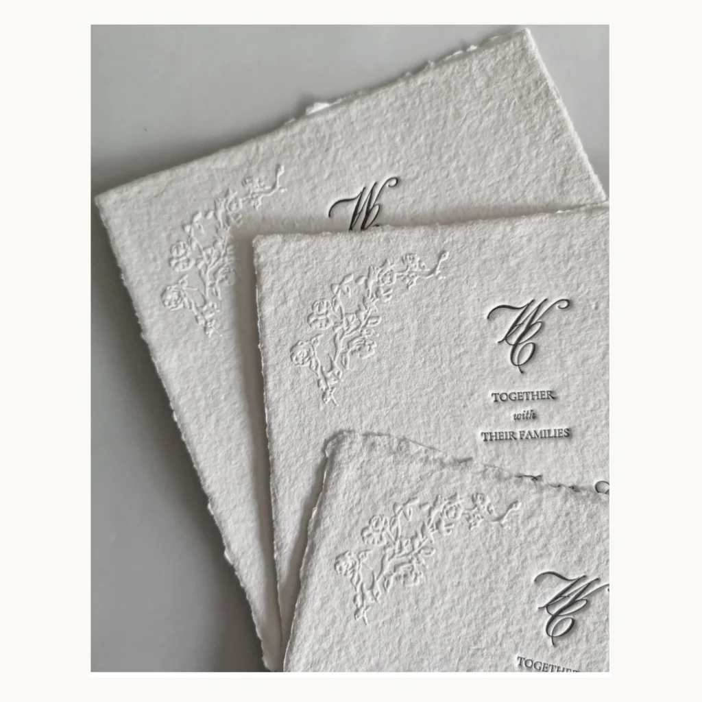 Photograph of Ivory Monogram Wedding Invitation Cards