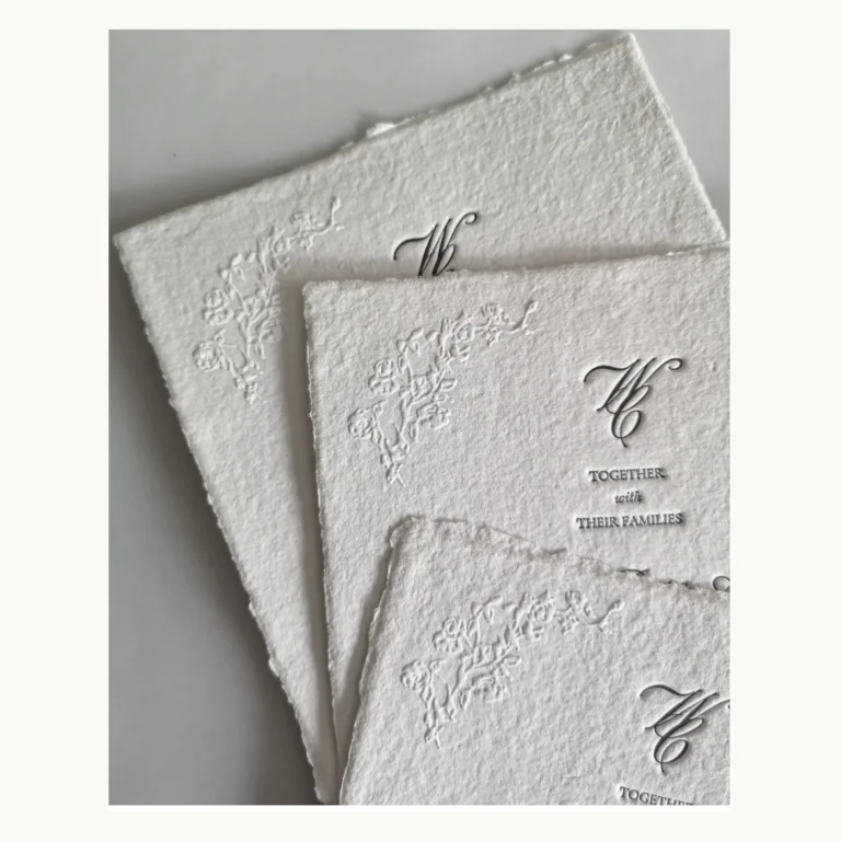 Photograph of Ivory Monogram Wedding Invitation Cards