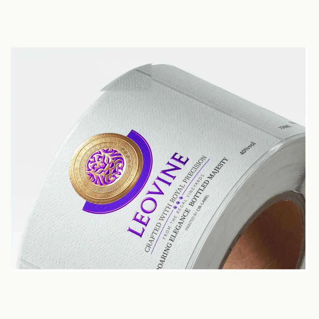 Photograph of White Bird's Nest Labels with Purple Gold Seal