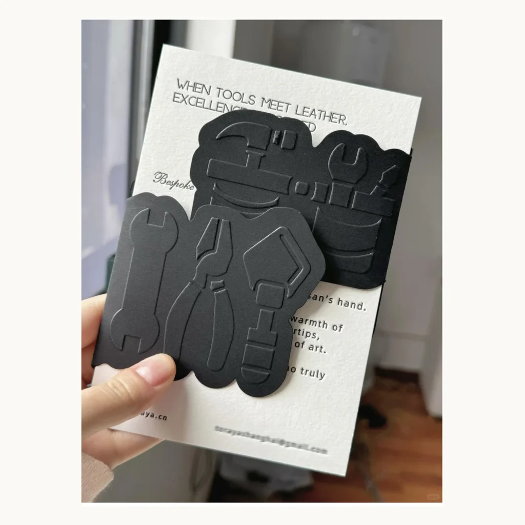 Photograph of Black Tool-Silhouette Wedding Invitation Cards