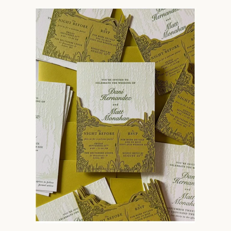 Photograph of Olive Green French Country Wedding Invitations