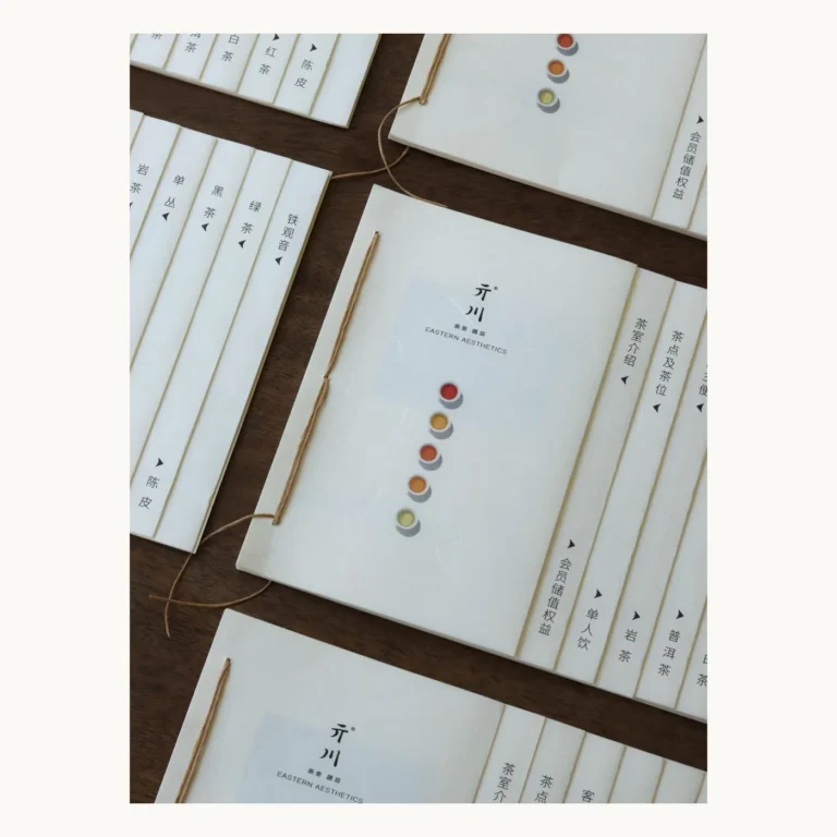 Photograph of Minimalist Tea Menu Booklet