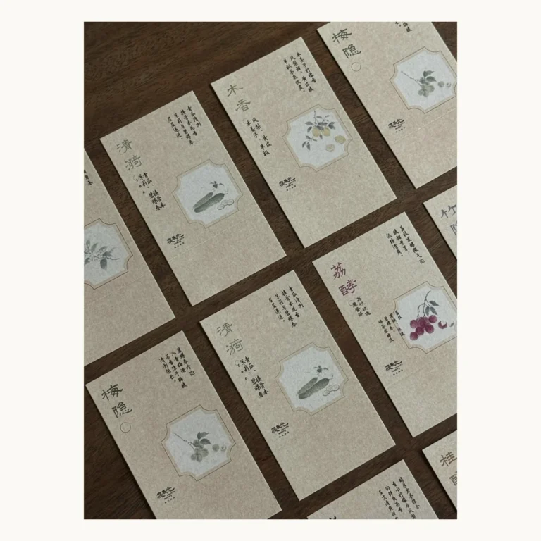 Photograph of Chinese Aesthetic Introduction Cards